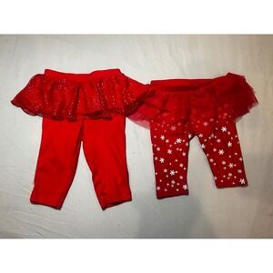 Just‎ One You Carter's Baby Girl Red Tutu Leggings Set Holiday 3M 6M